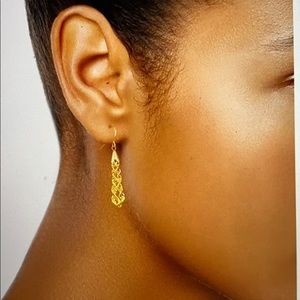 Rope Chain Drop Earrings in 10k Gold